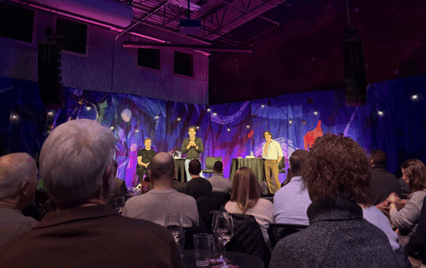 in pour taste comedy wine tasting event at blume studios charlotte nc